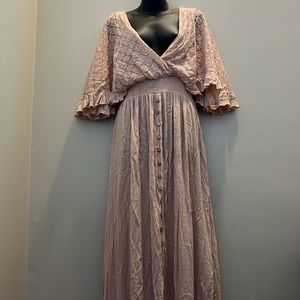 Easel Blushing Belle Pink Maxi dress